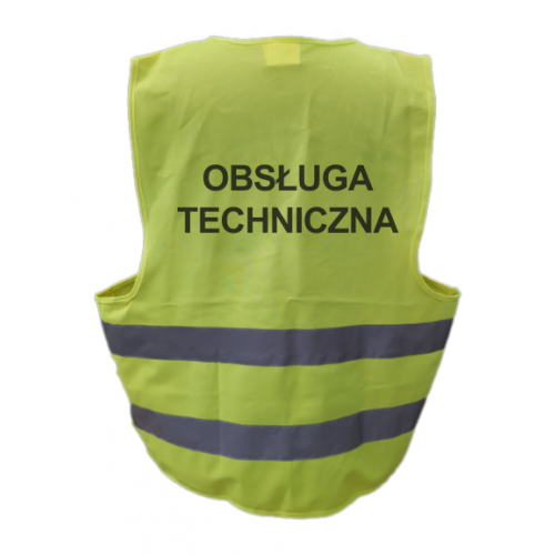 Kamizelka odblaskowa z napisem OBSŁUGA TECHNICZNA